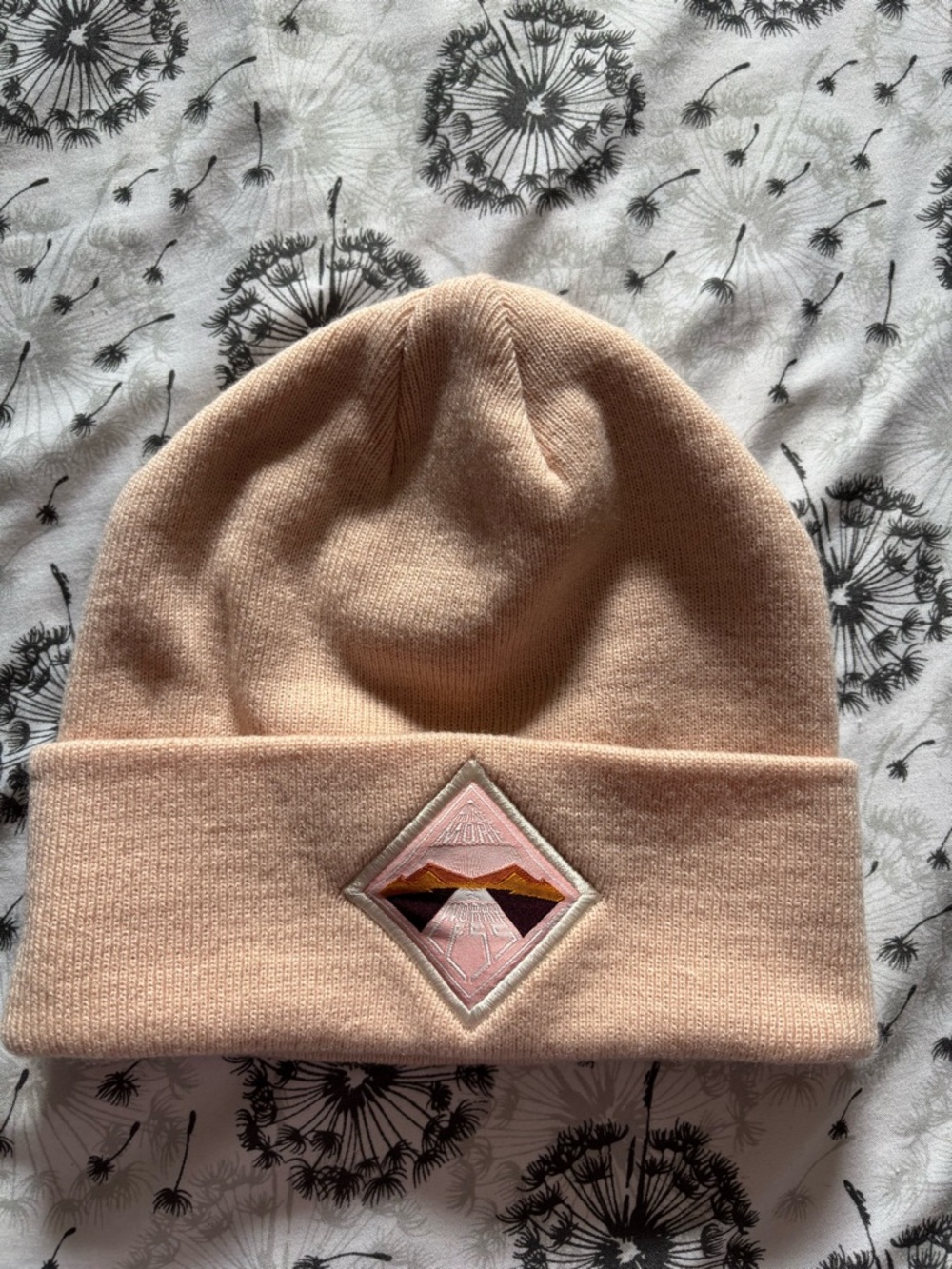 Merrell Cream Knit Beanie with Branded Tag
